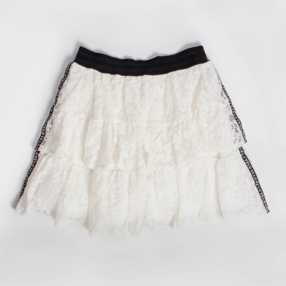 Kidpik Girl Side Taped Tiered Lace Skirt Size- S 7/8